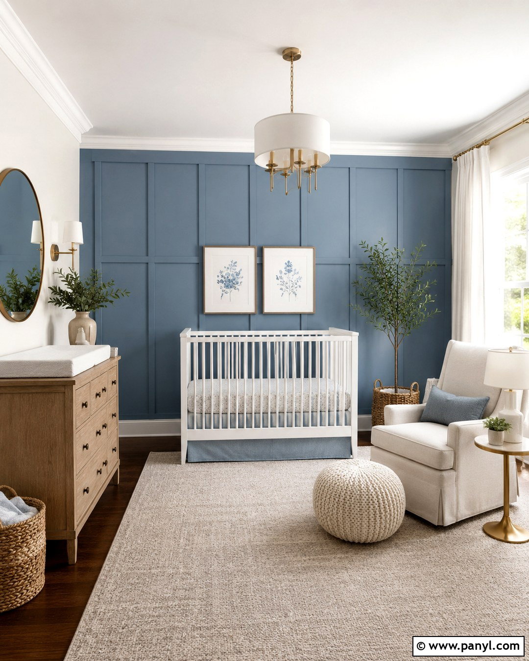 Blue Board And Batten Nursery - 20 Blue Accent Wall Nursery Baby Boy Ideas