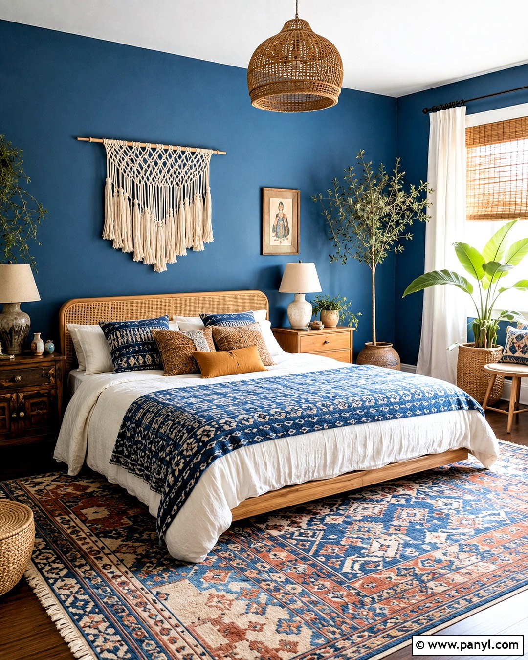 Blue Boho Bedroom - 20 blue color bedroom ideas