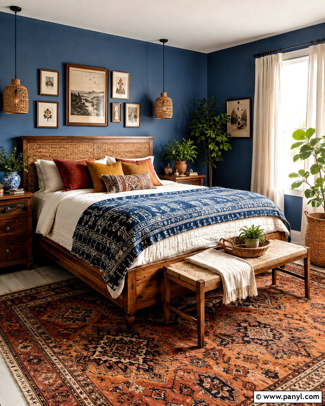 Blue Boho Bedroom - 20 blue wall room ideas bedrooms