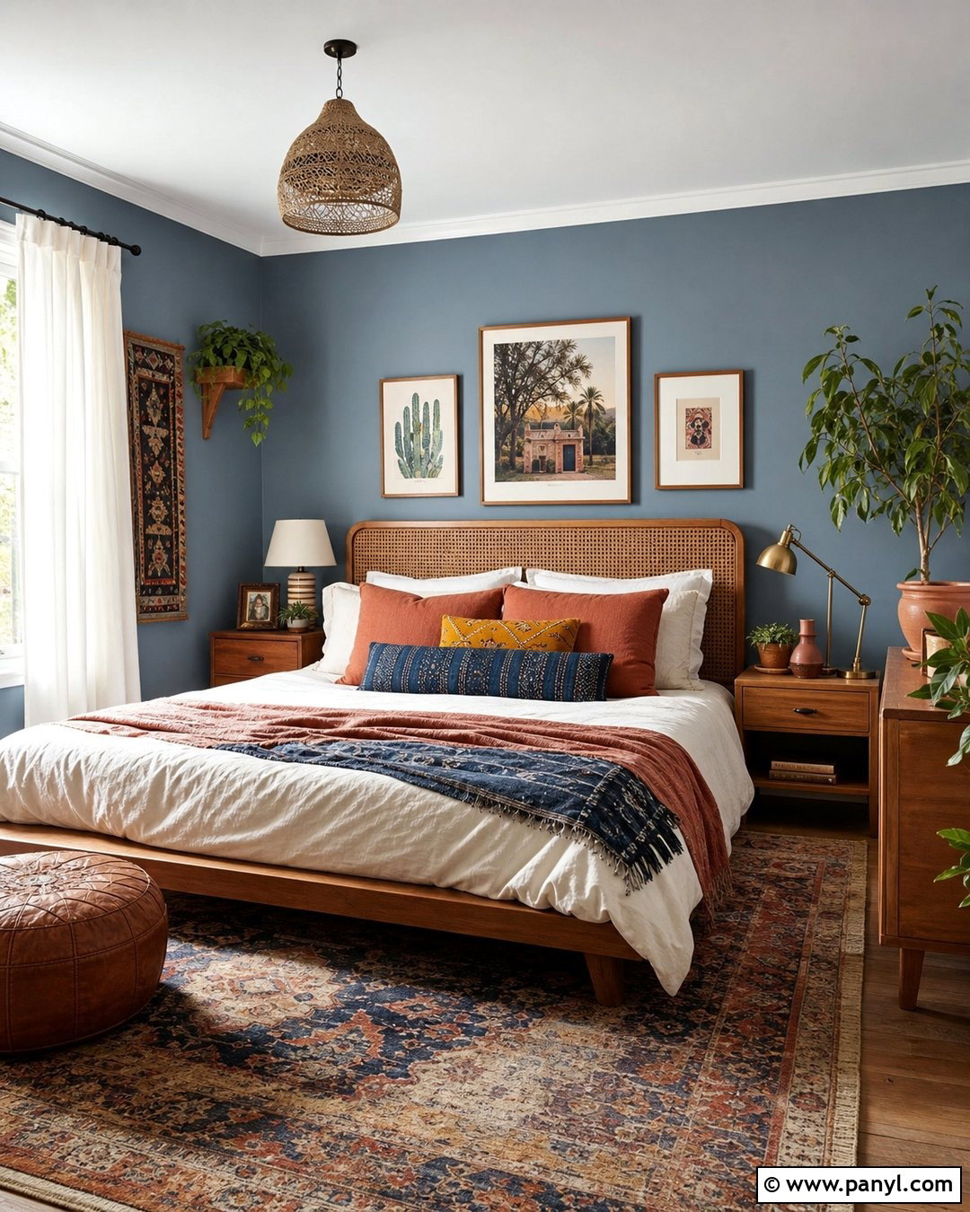 Blue Boho Bedroom - 30 blue walls room ideas