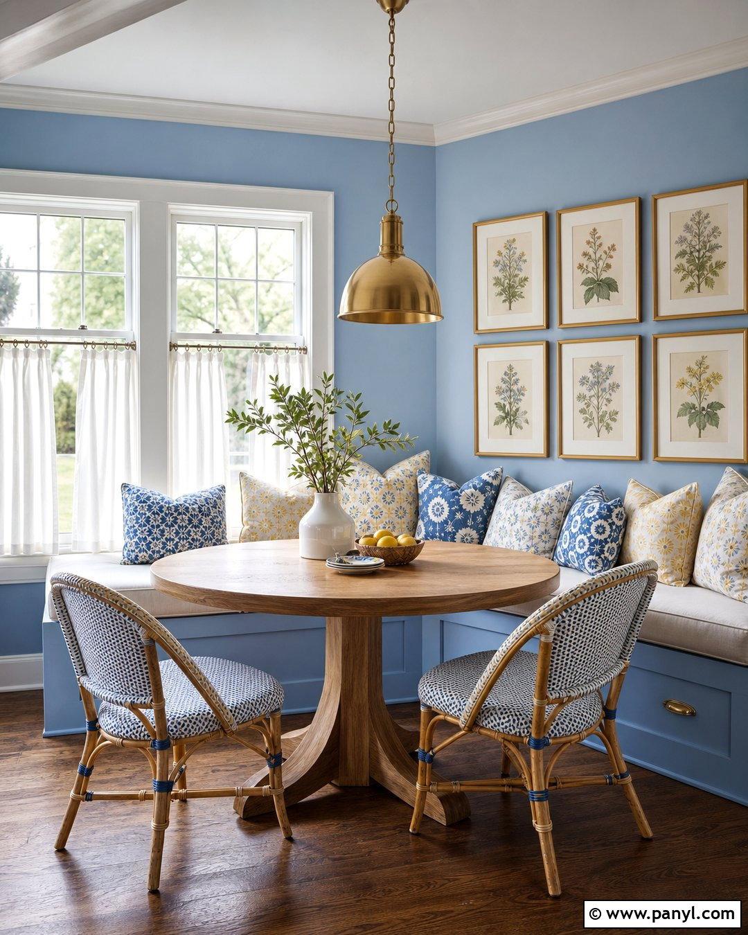 Blue Breakfast Nook Walls - 50 blue walls