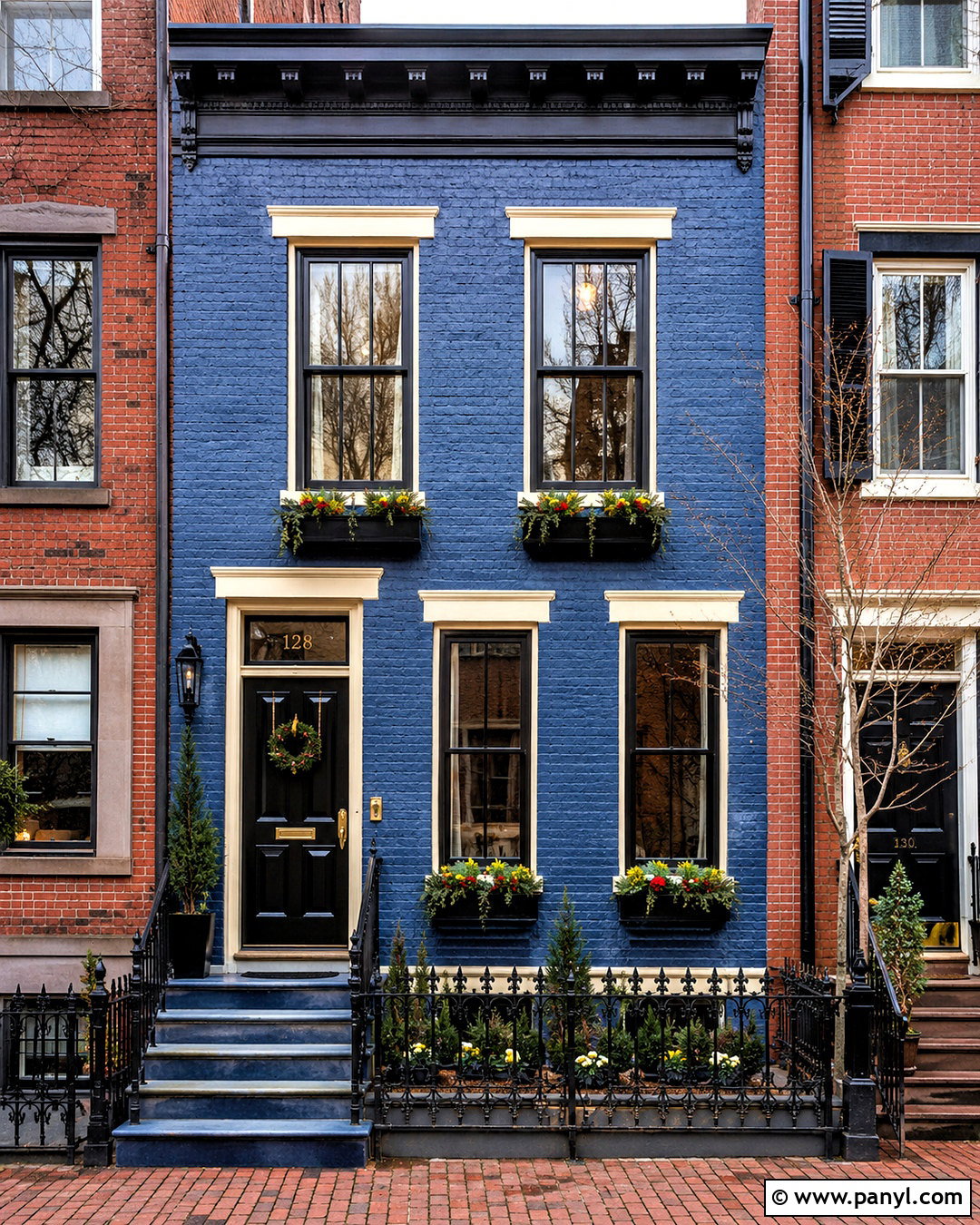 Blue Brick Row House - 20 blue brick house exterior ideas