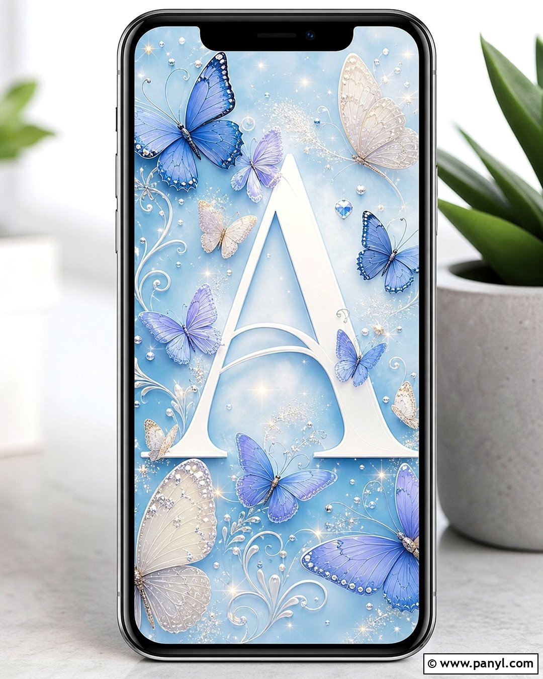 Blue Butterfly Letter A Wallpaper - 20 Wallpaper With The Initial A Ideas