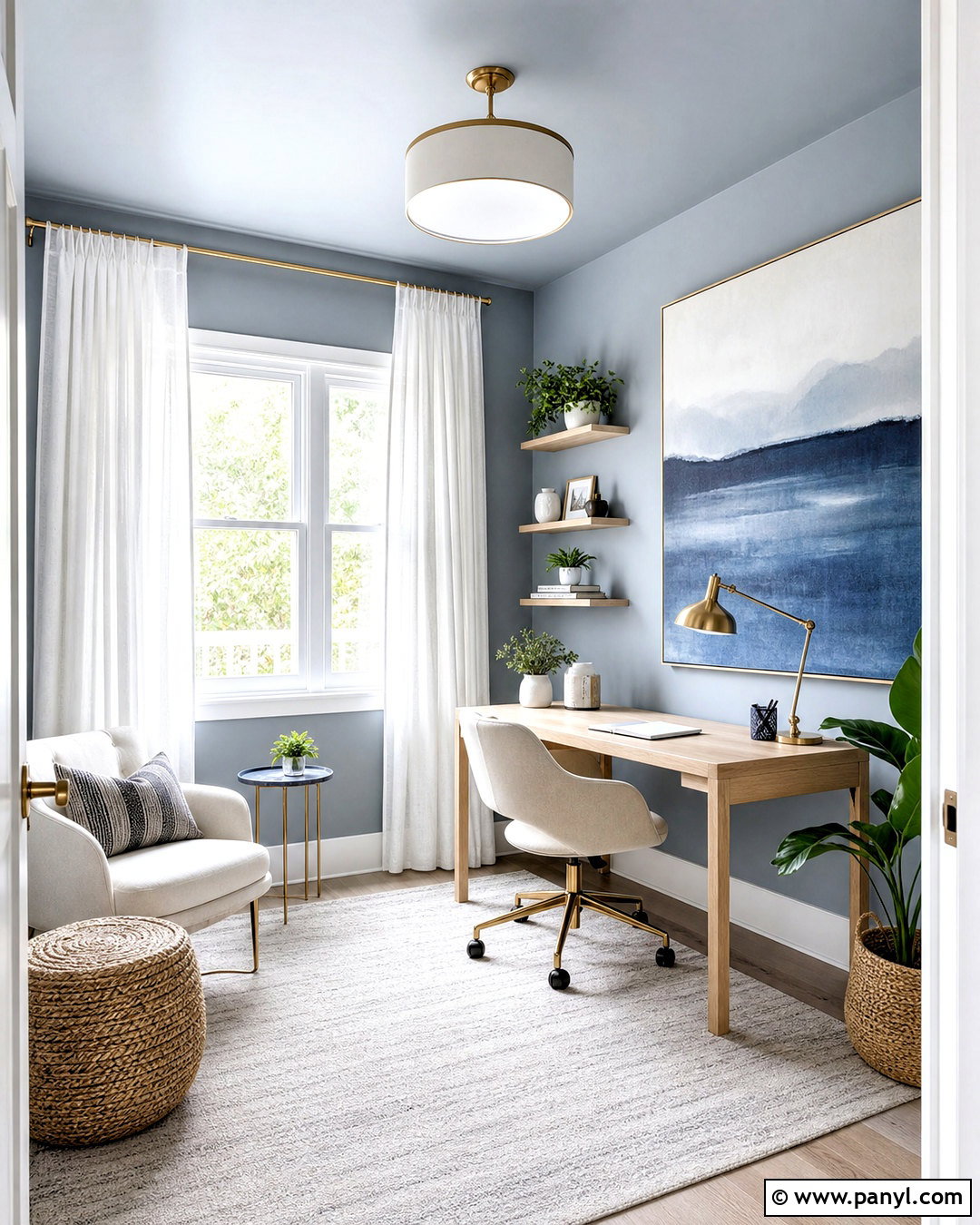 Blue Ceiling And Walls - 20 blue wall painting ideas
