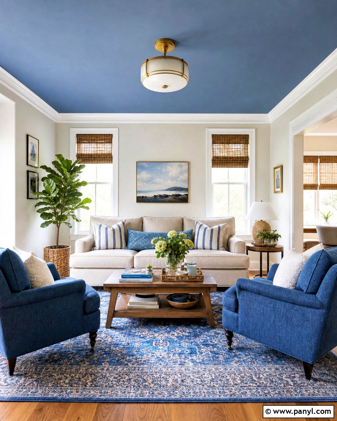 Blue Ceiling Living Room - 20 blue room idea ideas