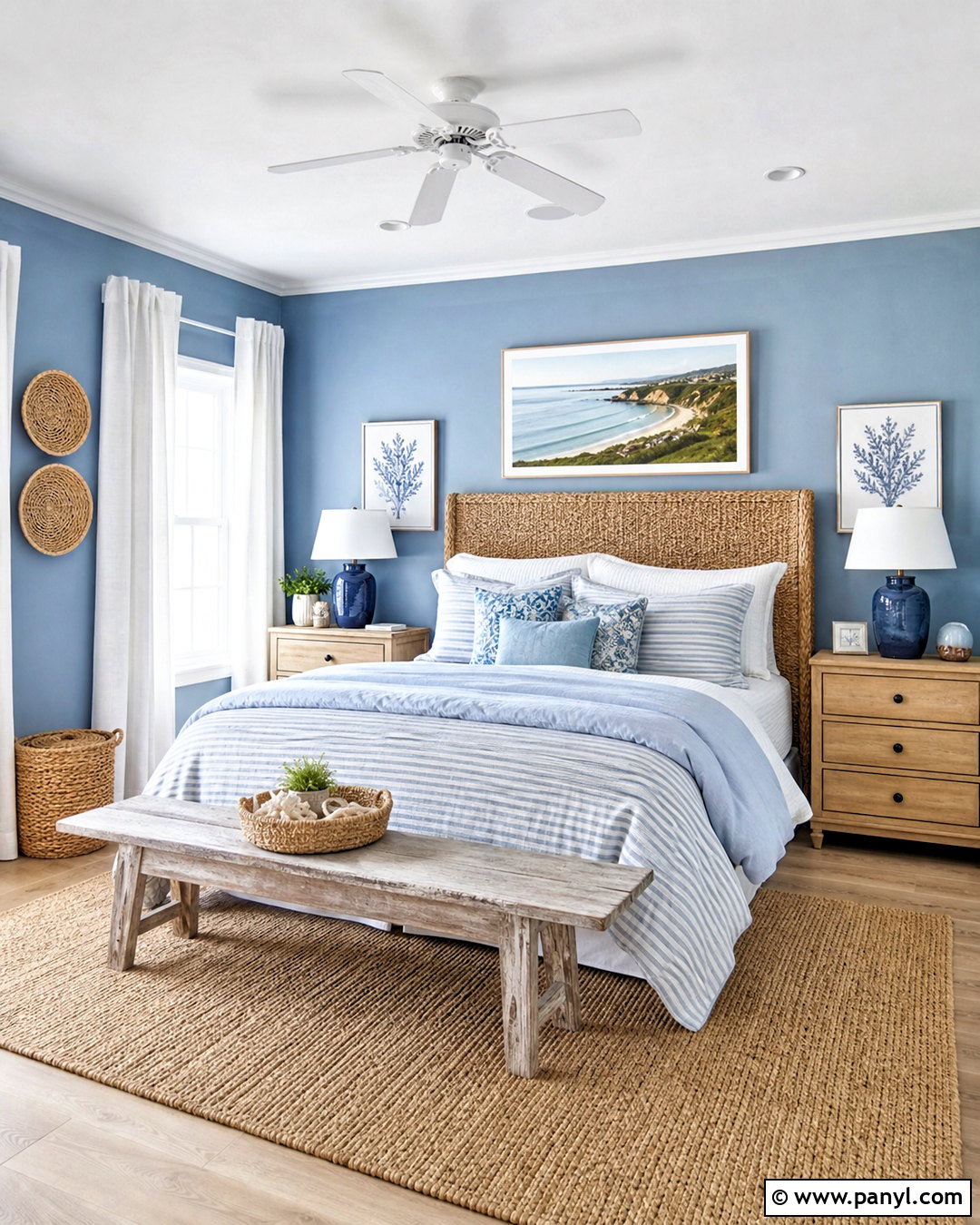 Blue Coastal Bedroom - 20 bedroom decor ideas