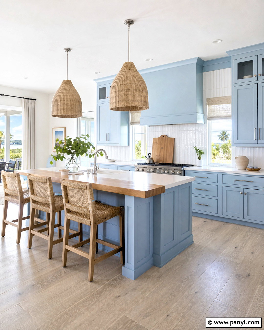 Blue Coastal Kitchen - 20 blue kitchen interior ideas