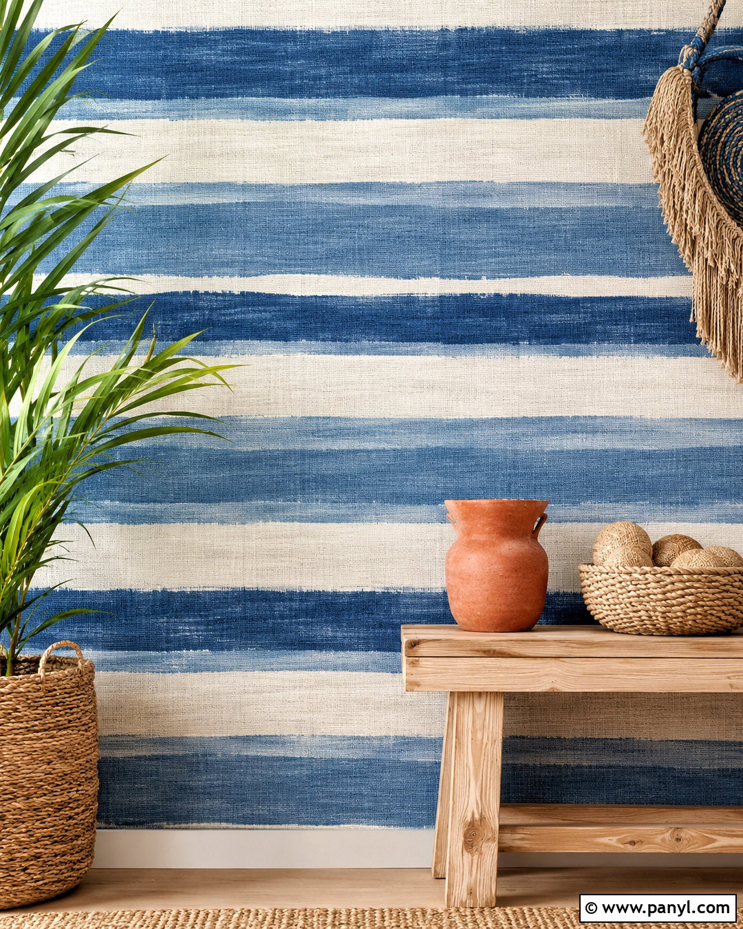 Blue Coastal Stripes Background - 20 blue stripes background ideas