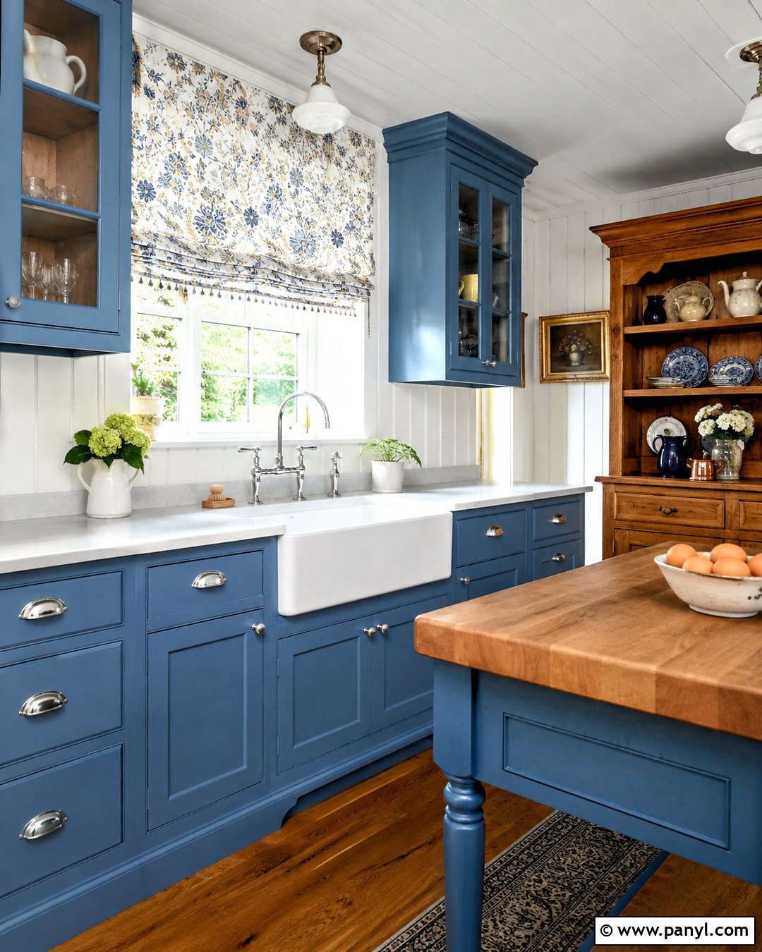 Blue Cottage Kitchen With Farmhouse Sink - 20 blue cottage kitchen ideas