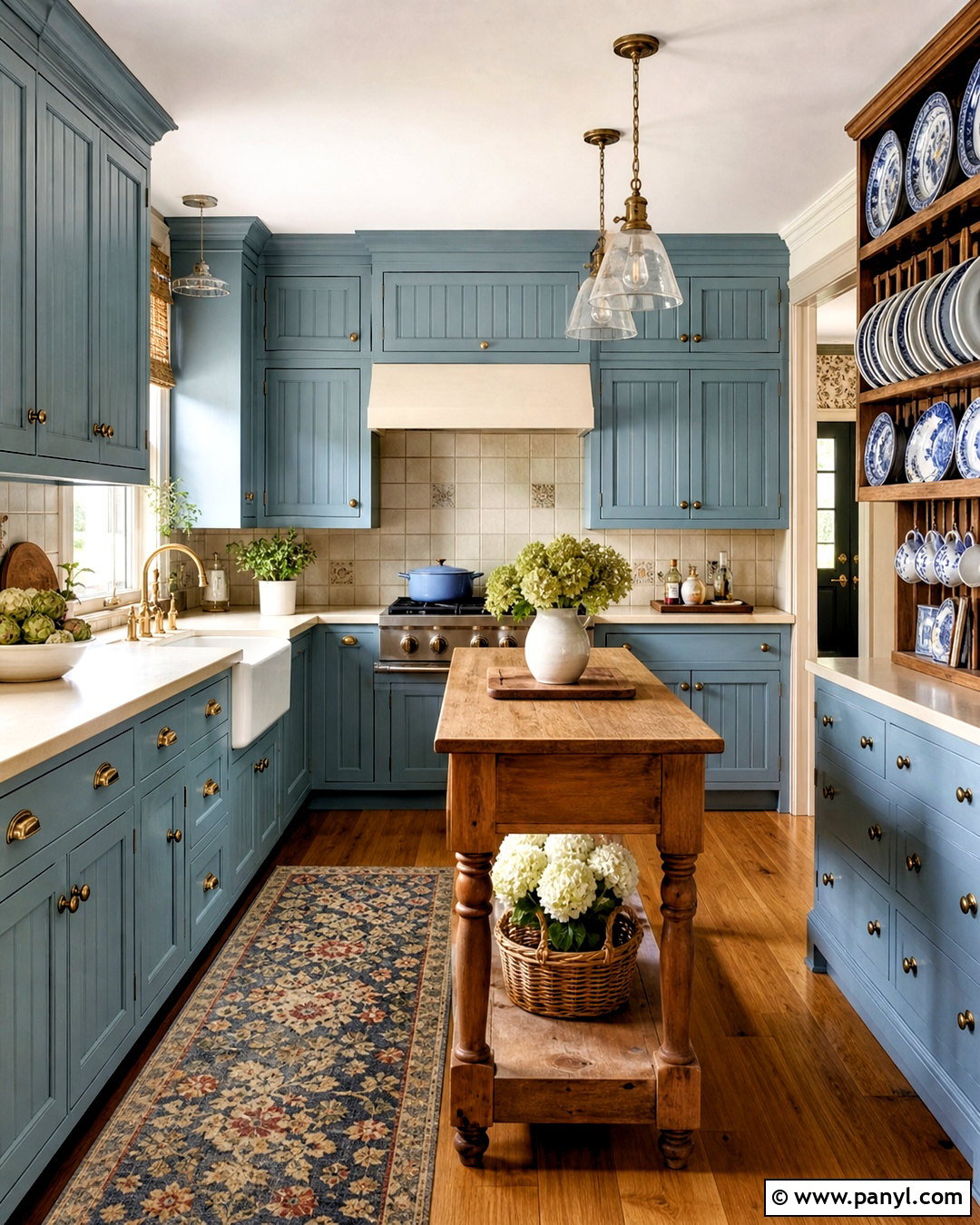 Blue Cottage Kitchen - 20 blue kitchen interior ideas