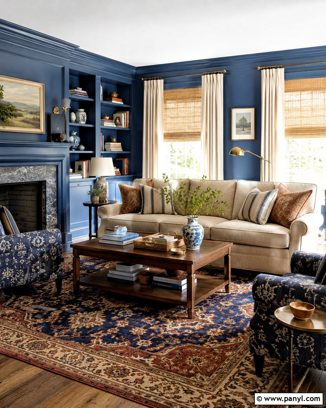 Blue Cozy Living Room - 20 cozy living room design ideas