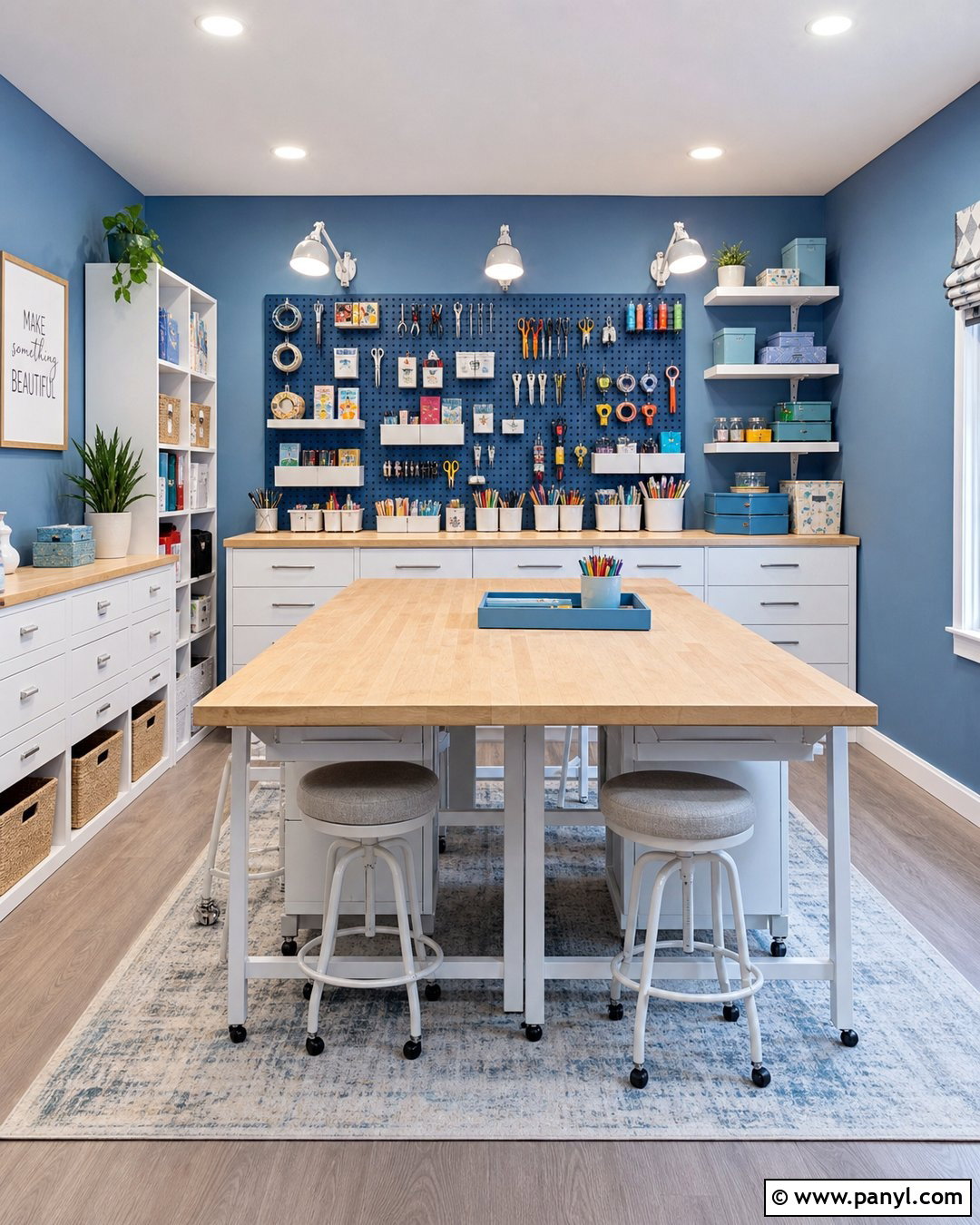 Blue Craft Room Walls - 50 blue walls