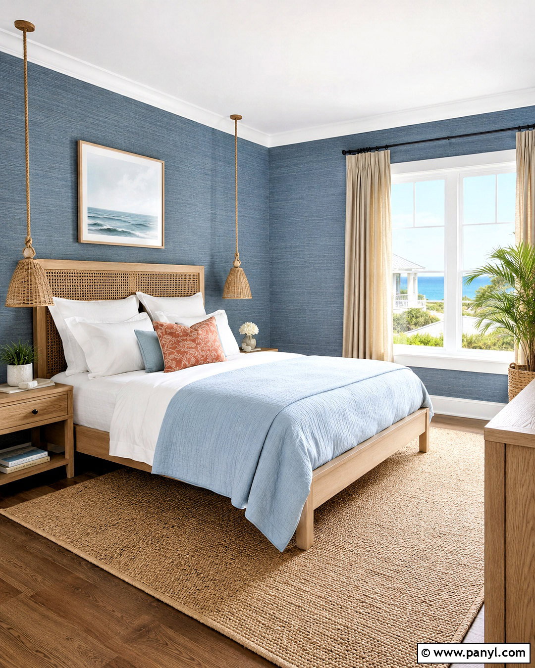 Blue Denim Wallpaper Coastal Bedroom - 20 blue denim wallpaper ideas