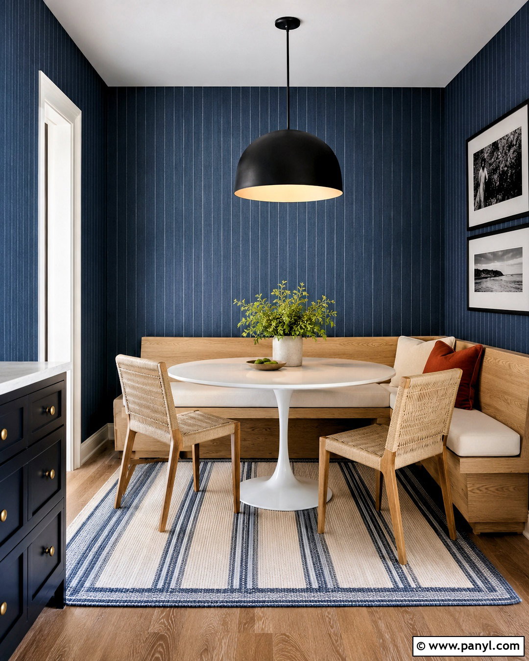 Blue Denim Wallpaper Dining Nook - 20 blue denim wallpaper ideas