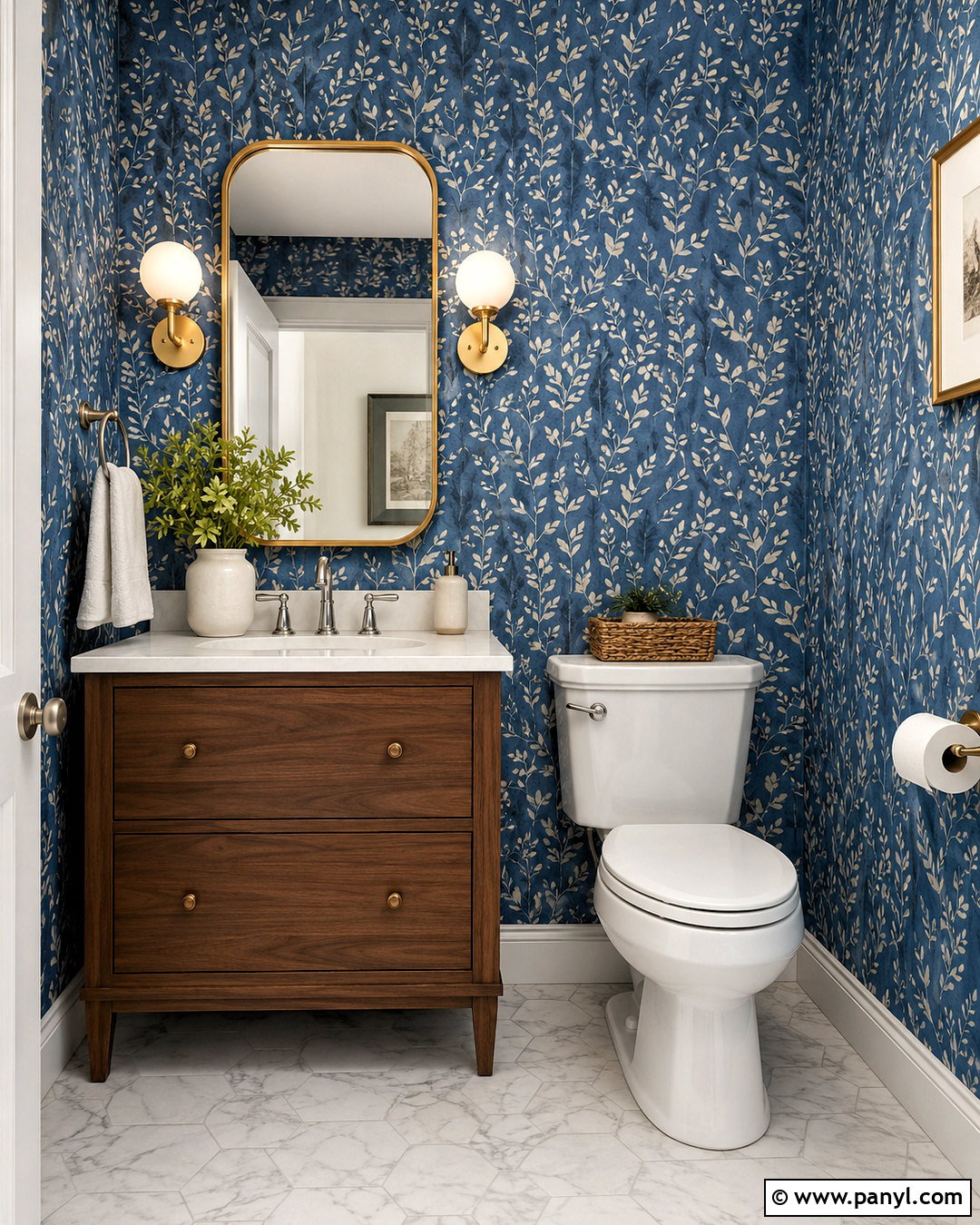 Blue Denim Wallpaper Powder Room - 20 blue denim wallpaper ideas