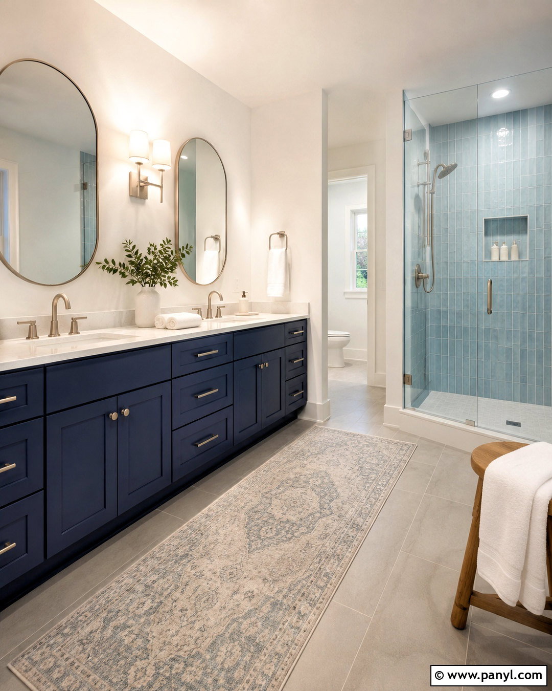 Blue Double Vanity Bathroom - 20 modern blue bathroom ideas
