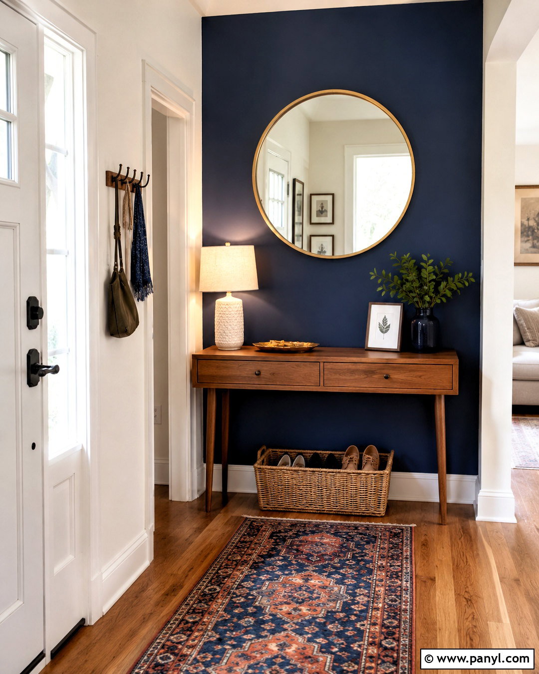 Blue Entryway Accent Wall - 40 Blue Accent Wall Ideas
