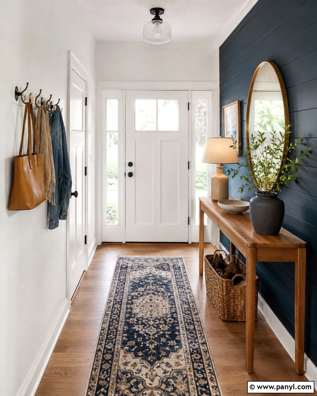 Blue Entryway Accent Wall - 20 White Walls With Blue Accent Wall Ideas