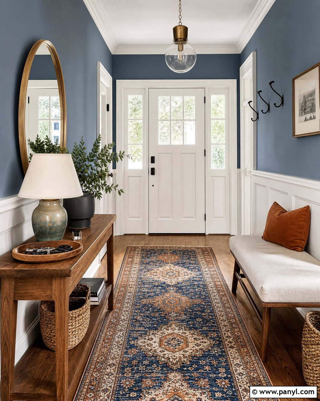 Blue Entryway Walls - 30 blue wall interior ideas