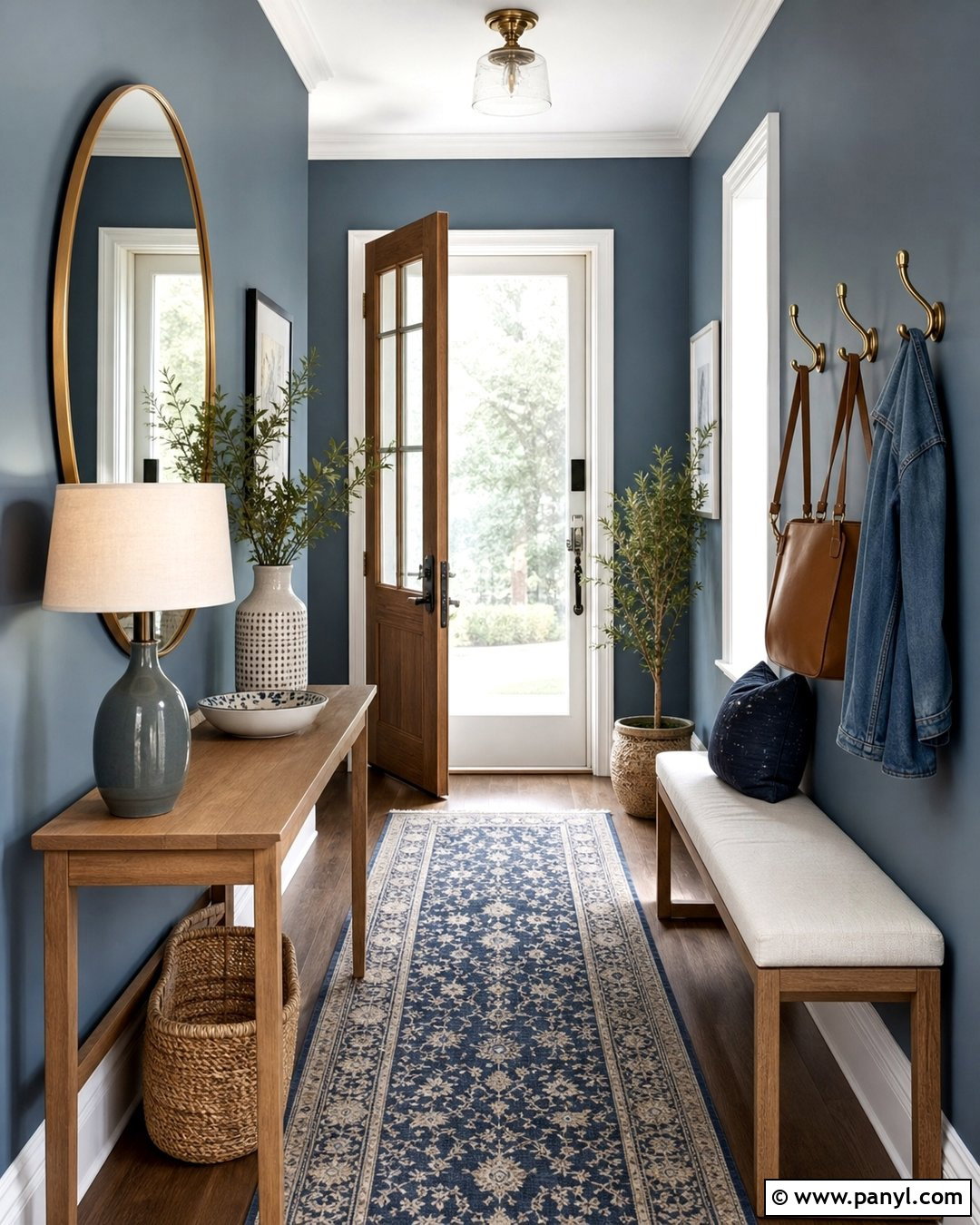 Blue Entryway Walls - 35 Blue Painted Walls