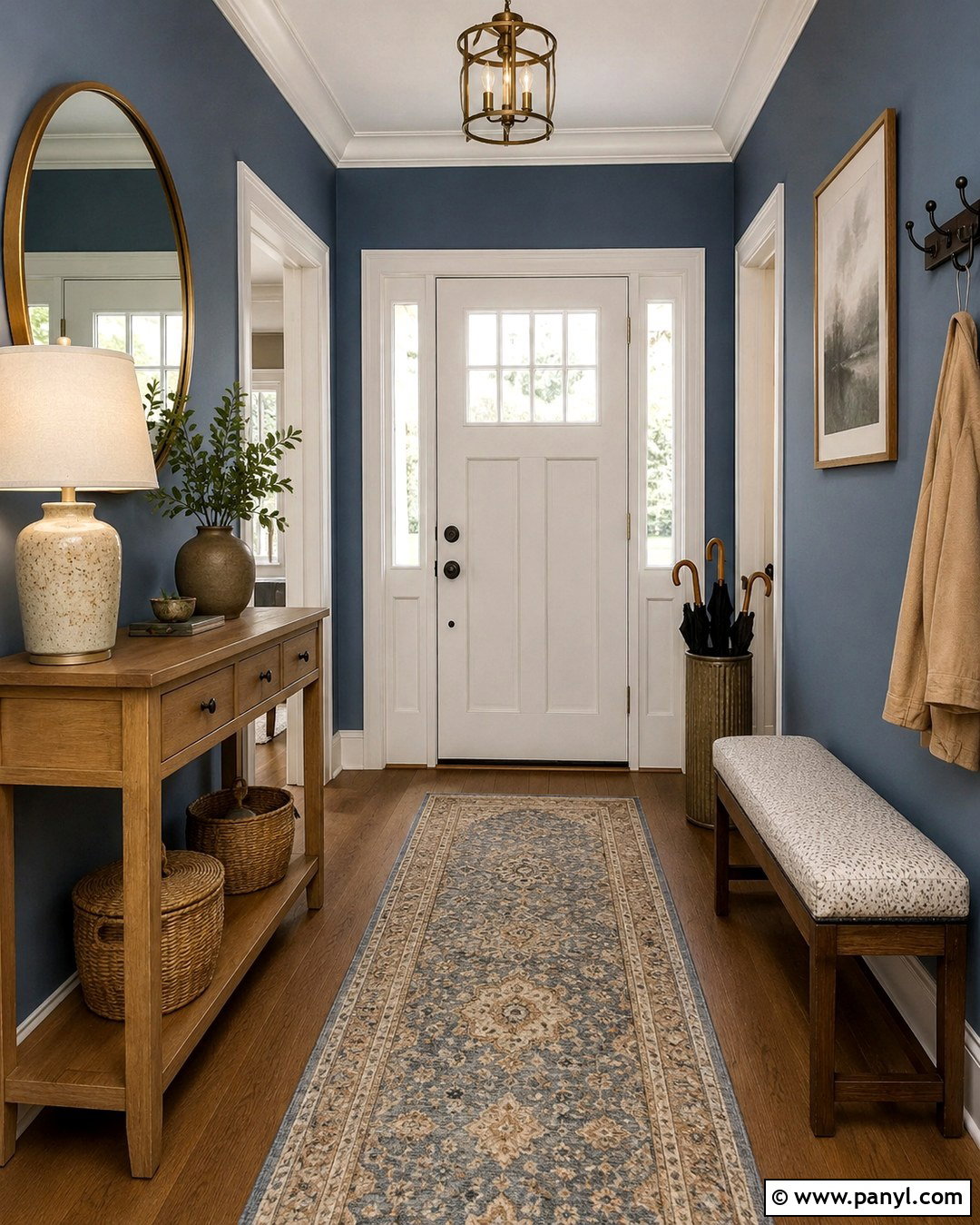 Blue Entryway Walls - 20 House With Blue Walls
