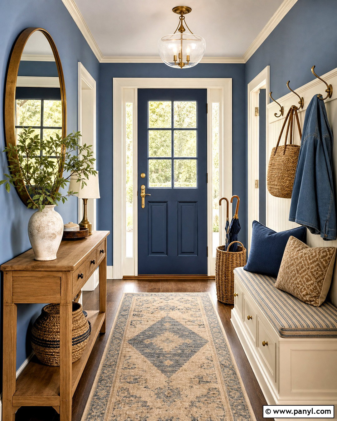 Blue Entryway - 20 blue color room ideas