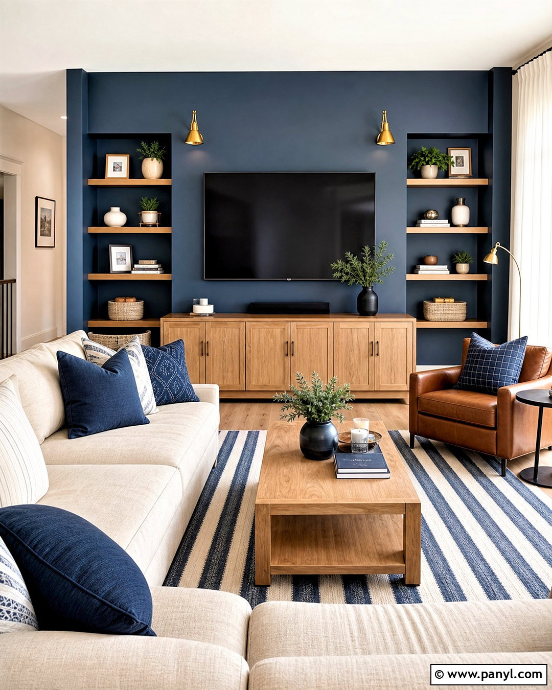 Blue Family Room TV Wall - 20 family room tv wall ideas