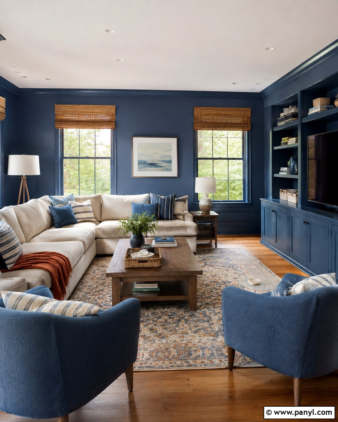 Blue Family Room Walls - 20 House With Blue Walls