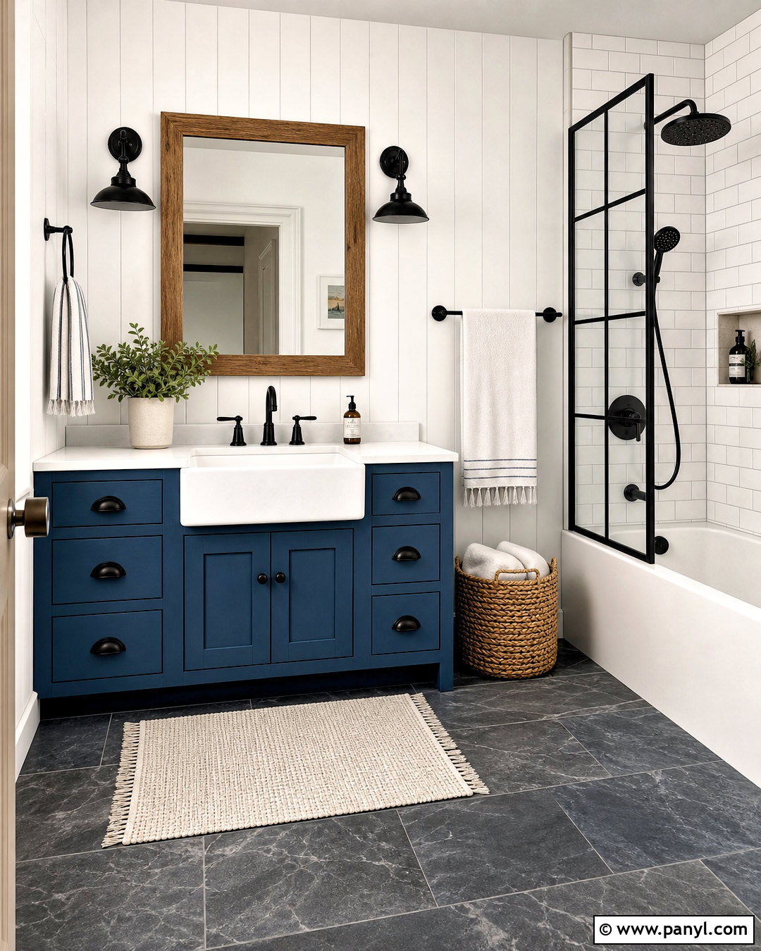 Blue Farmhouse Bathroom - 20 bathroom remodel blue ideas