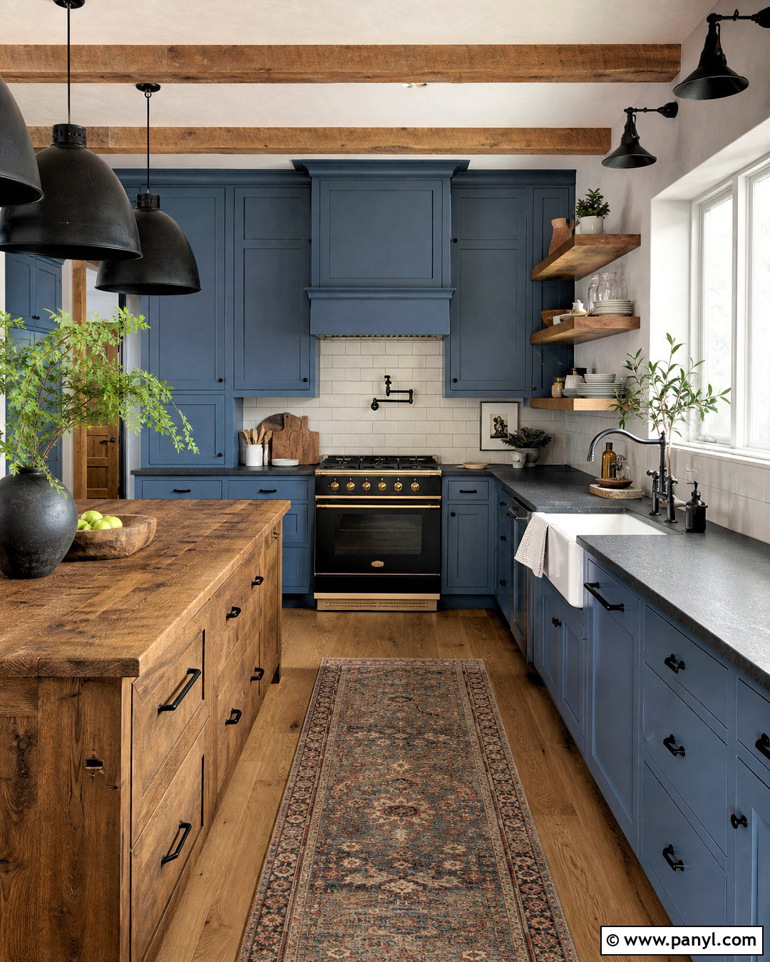 Blue Farmhouse Kitchen - 20 blue kitchen interior ideas