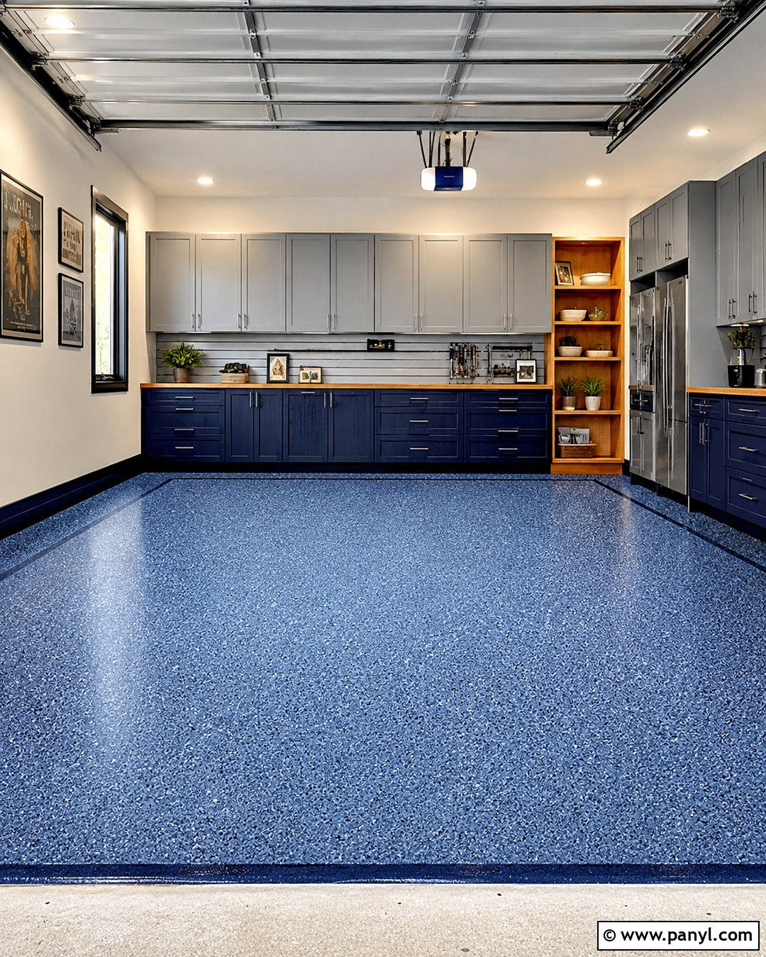 Blue Garage Floor - 20 painted garage floors