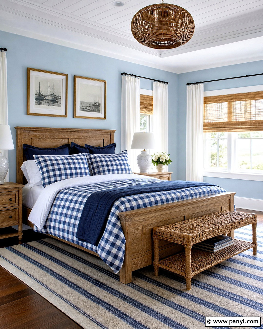 Blue Gingham Bedding - 20 gingham bedding ideas