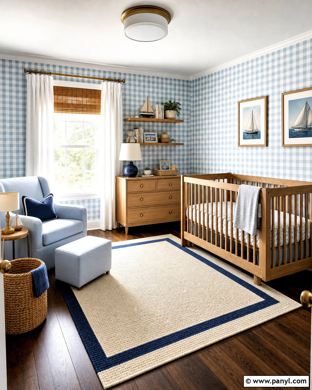 Blue Gingham Nursery - 20 gingham nursery ideas