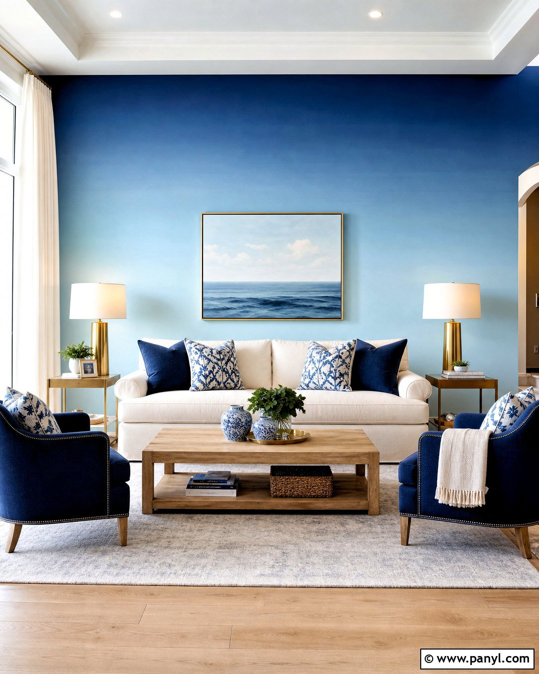 Blue Gradient Wall - 20 gradient wall ideas