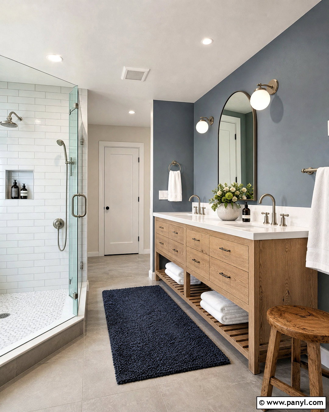 Blue Gray Accent Wall Bathroom - 20 gray accent wall ideas