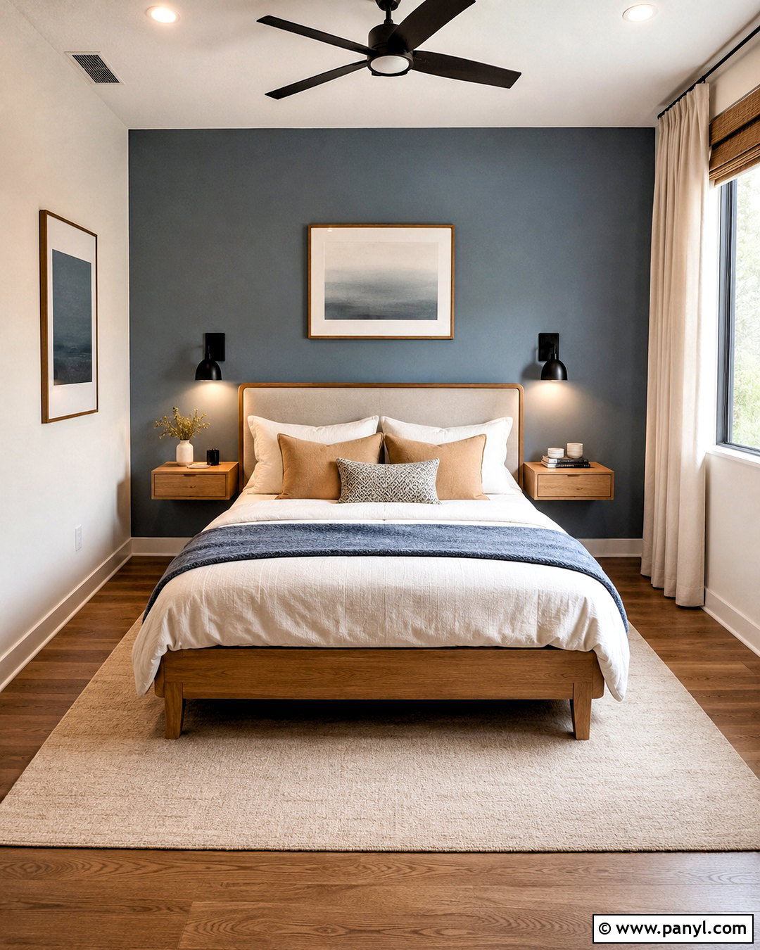 Blue Gray Accent Wall Bedroom - 20 blue gray bedroom colors