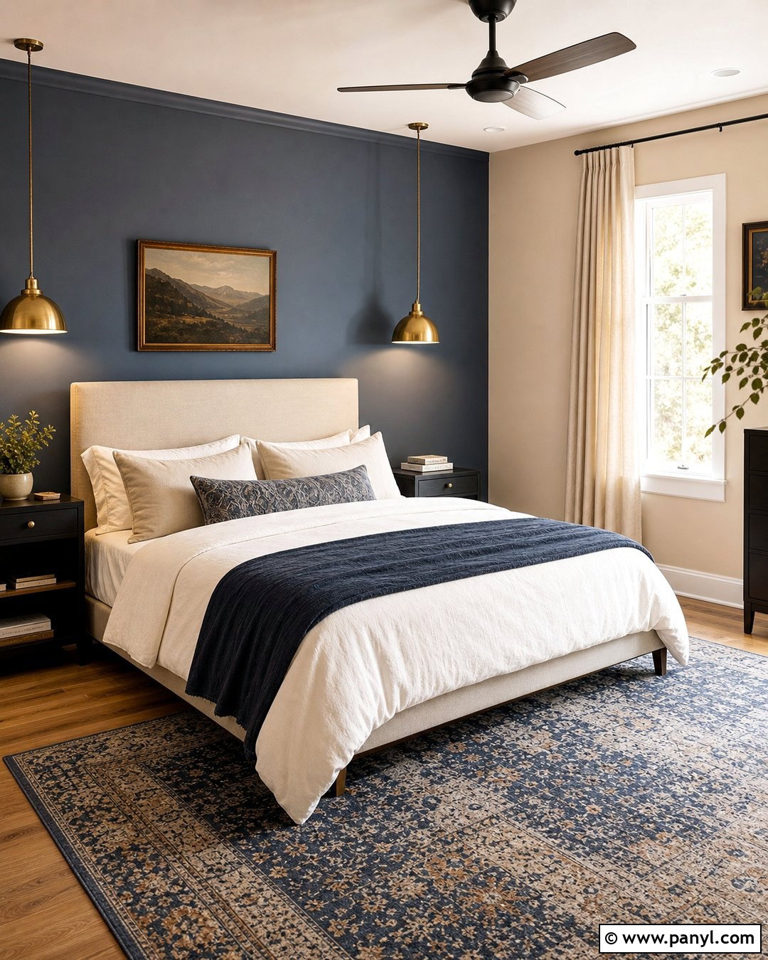 Blue Gray Accent Wall Bedroom - 20 Cream Walls With Blue Accent Wall Ideas