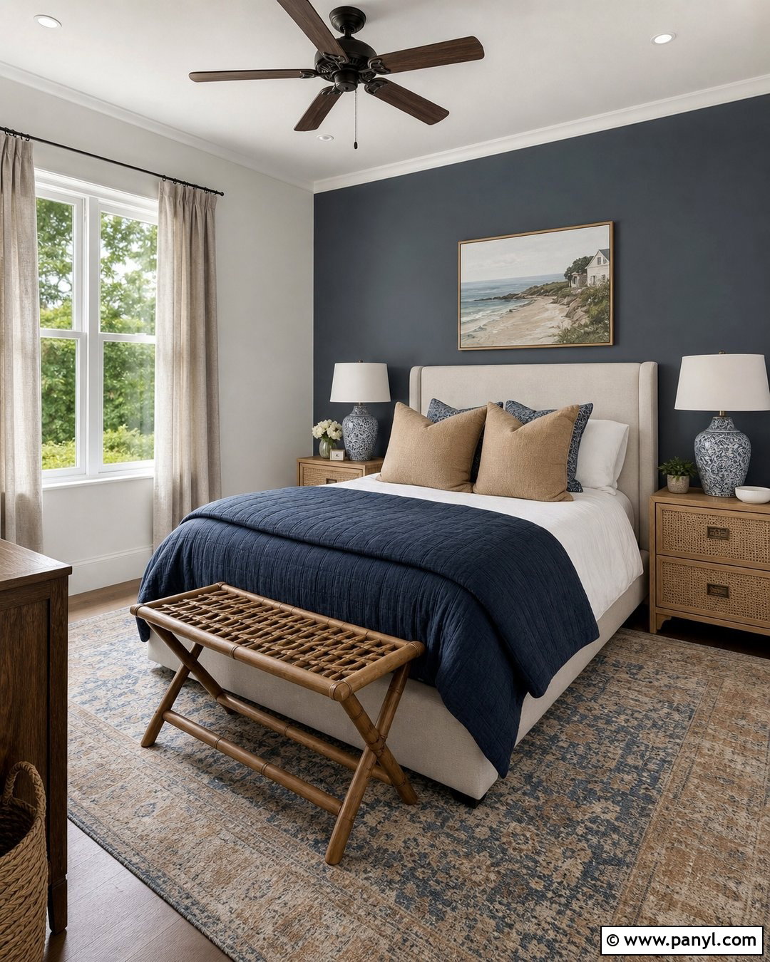 Blue Gray Accent Wall Guest Room - 20 Empty Room With Gray Accent Wall Ideas