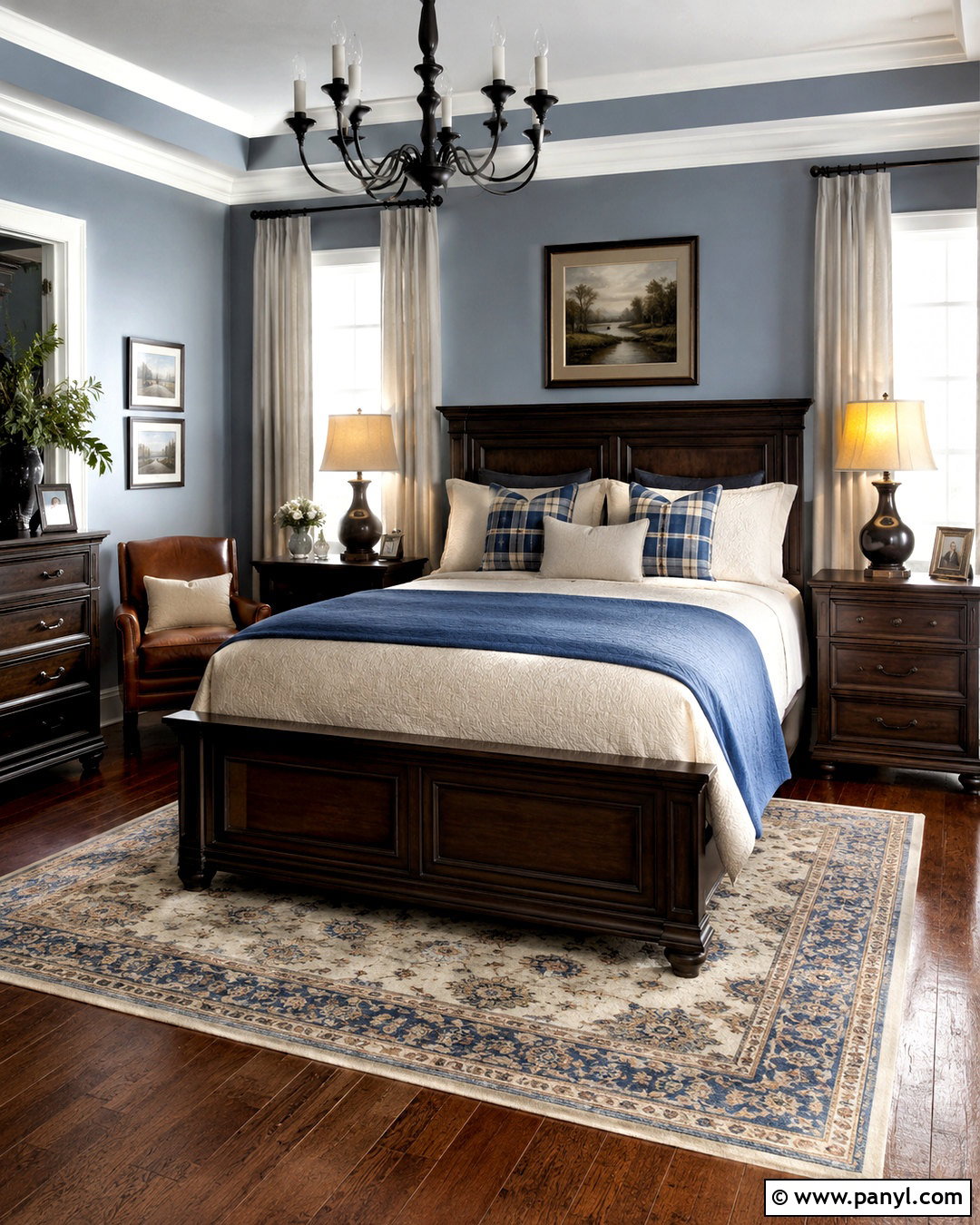 Blue Gray And Espresso Bedroom - 20 blue gray bedroom colors