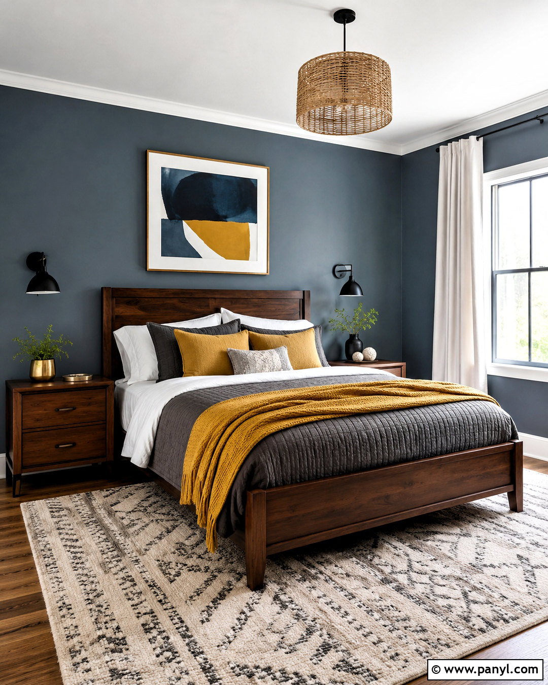 Blue Gray And Mustard Bedroom - 20 blue gray bedroom colors