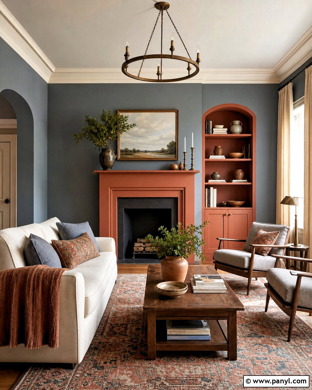 Blue Gray And Rust Interior Paint Scheme - 20 interior paint schemes