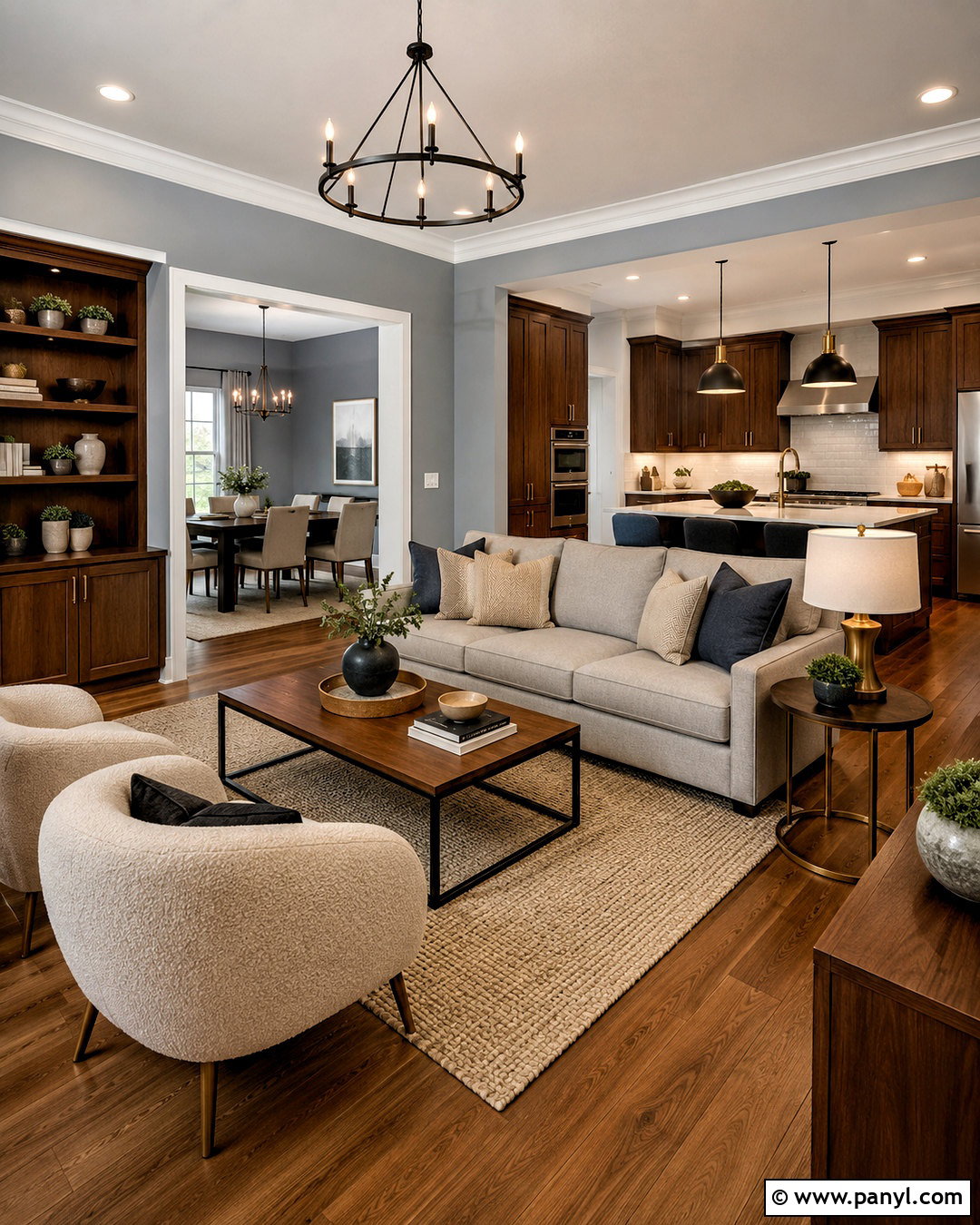 Blue Gray And Walnut Color Scheme - 20 indoor color schemes house ideas