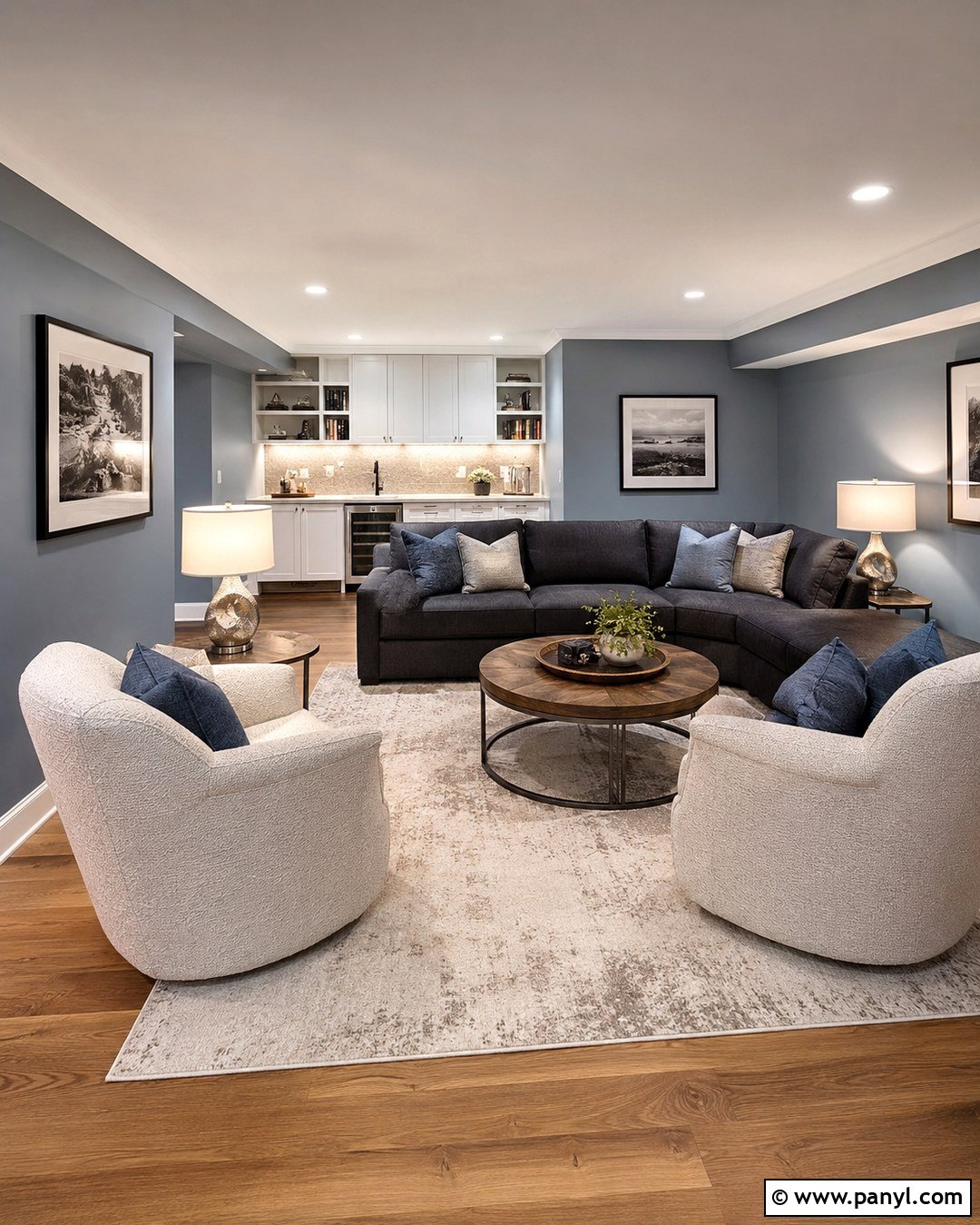 Blue Gray Basement Wall Color - 20 Wall Color For Basement Ideas