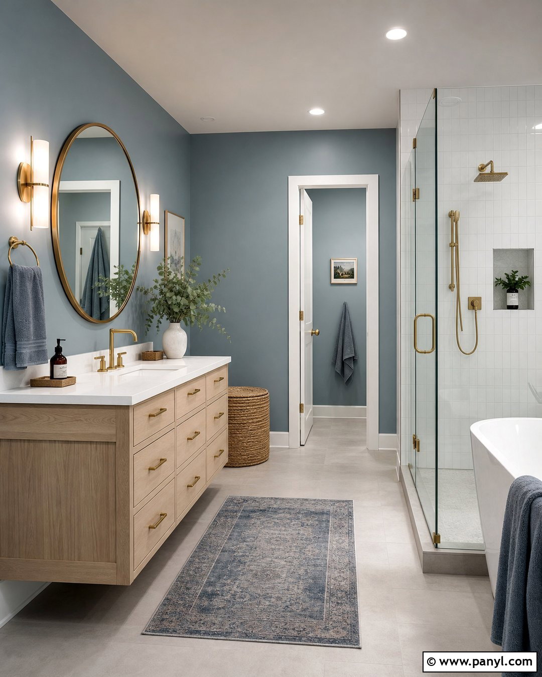 Blue Gray Bathroom Walls - 20 Light Colors For Bathroom Walls