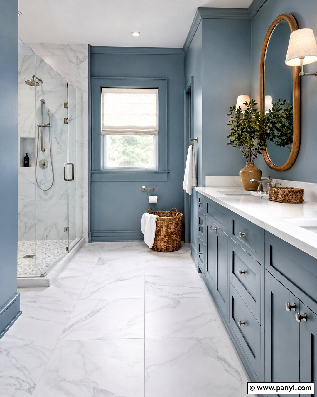 Blue Gray Bathroom Walls And Trim - 35 trim and walls same color ideas