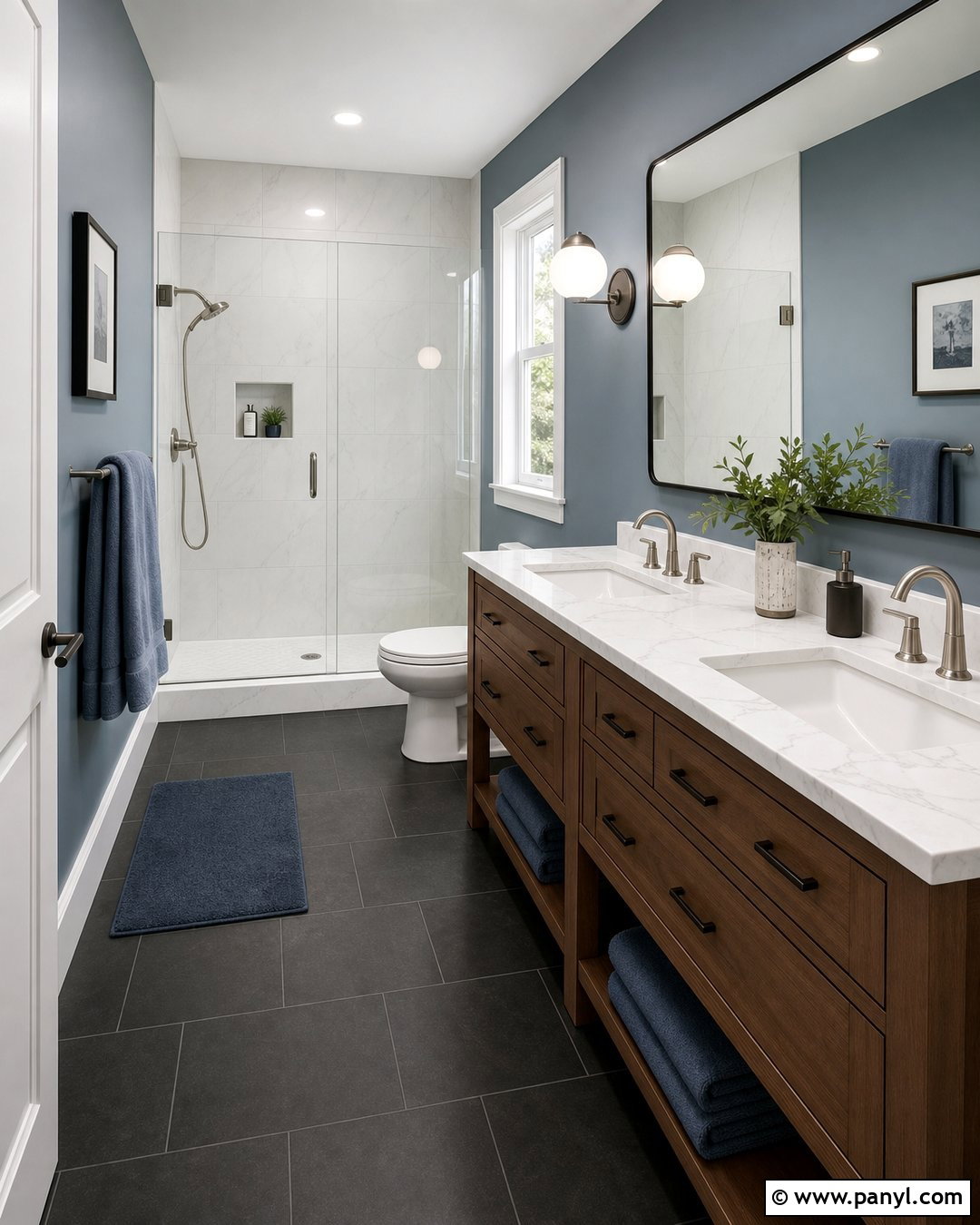 Blue Gray Bathroom Walls - 20 Best Colors For Bathroom Walls