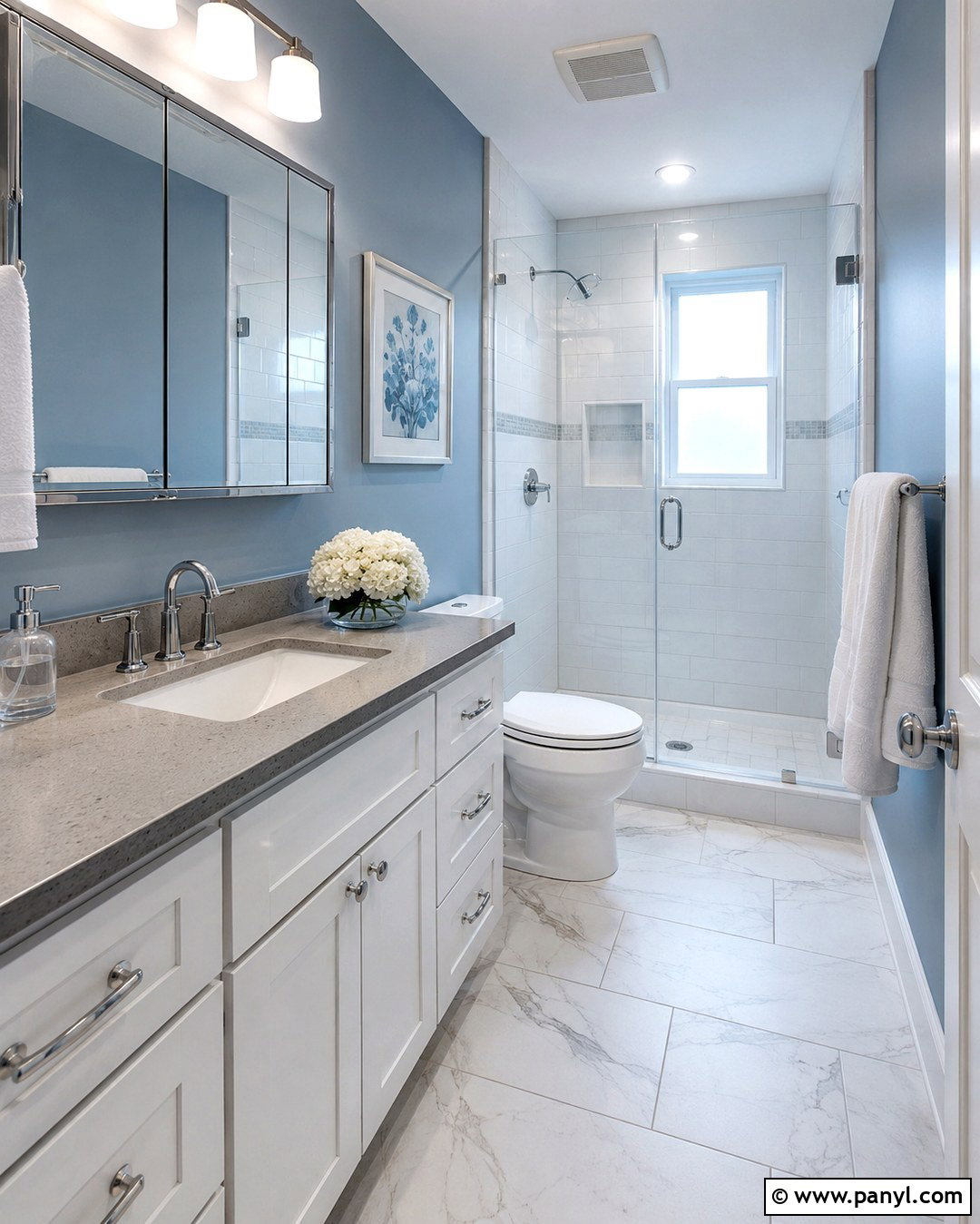 Blue Gray Bathroom - 20 Bathroom Blue Colors