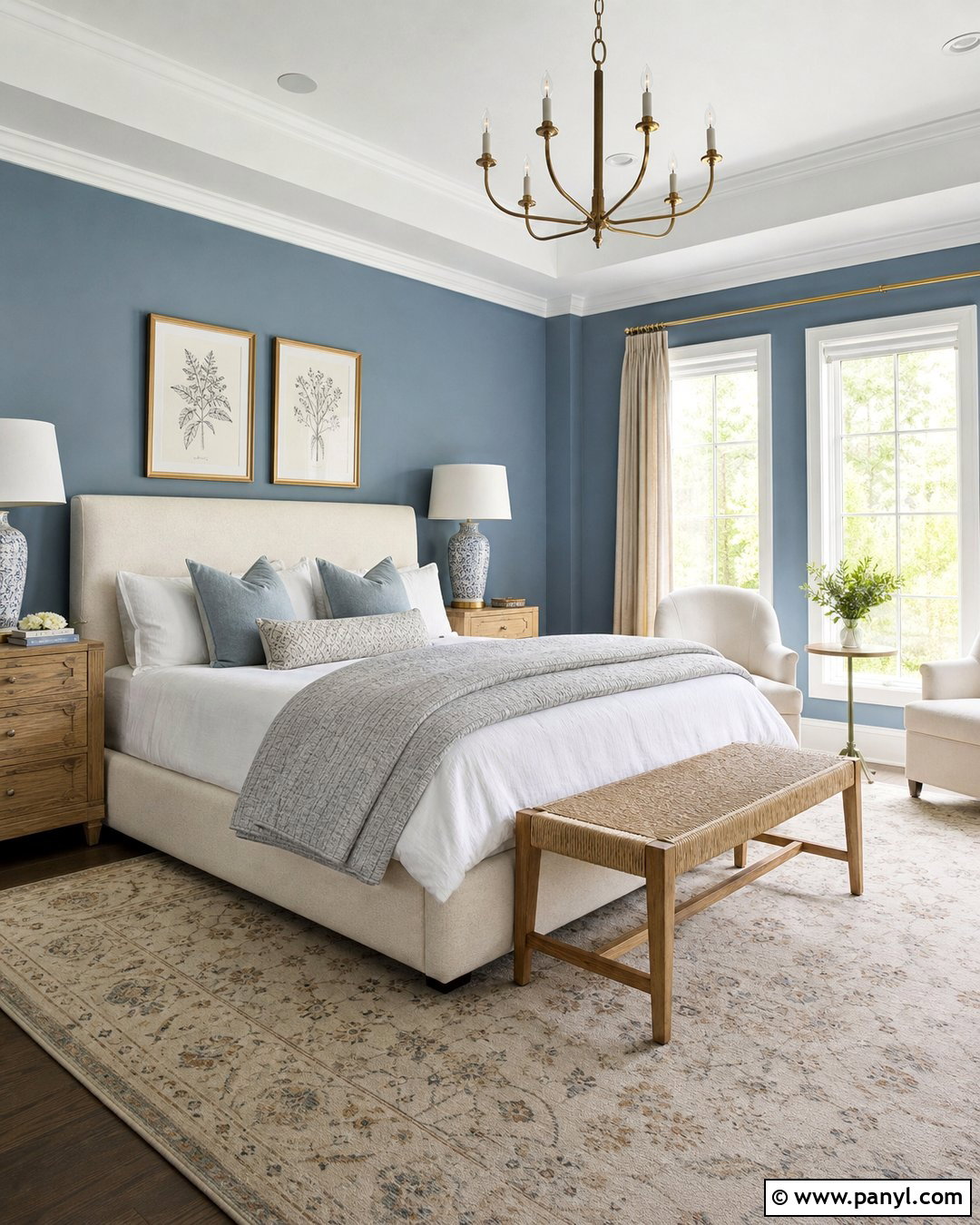 Blue Gray Bedroom Walls With White Trim - 30 blue gray walls