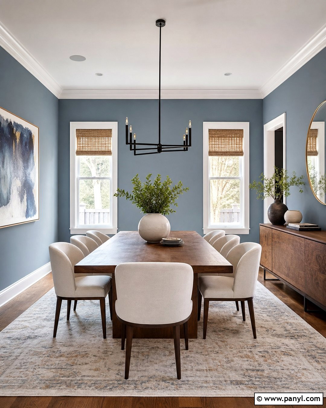 Blue Gray Dining Room - 30 blue walls room ideas