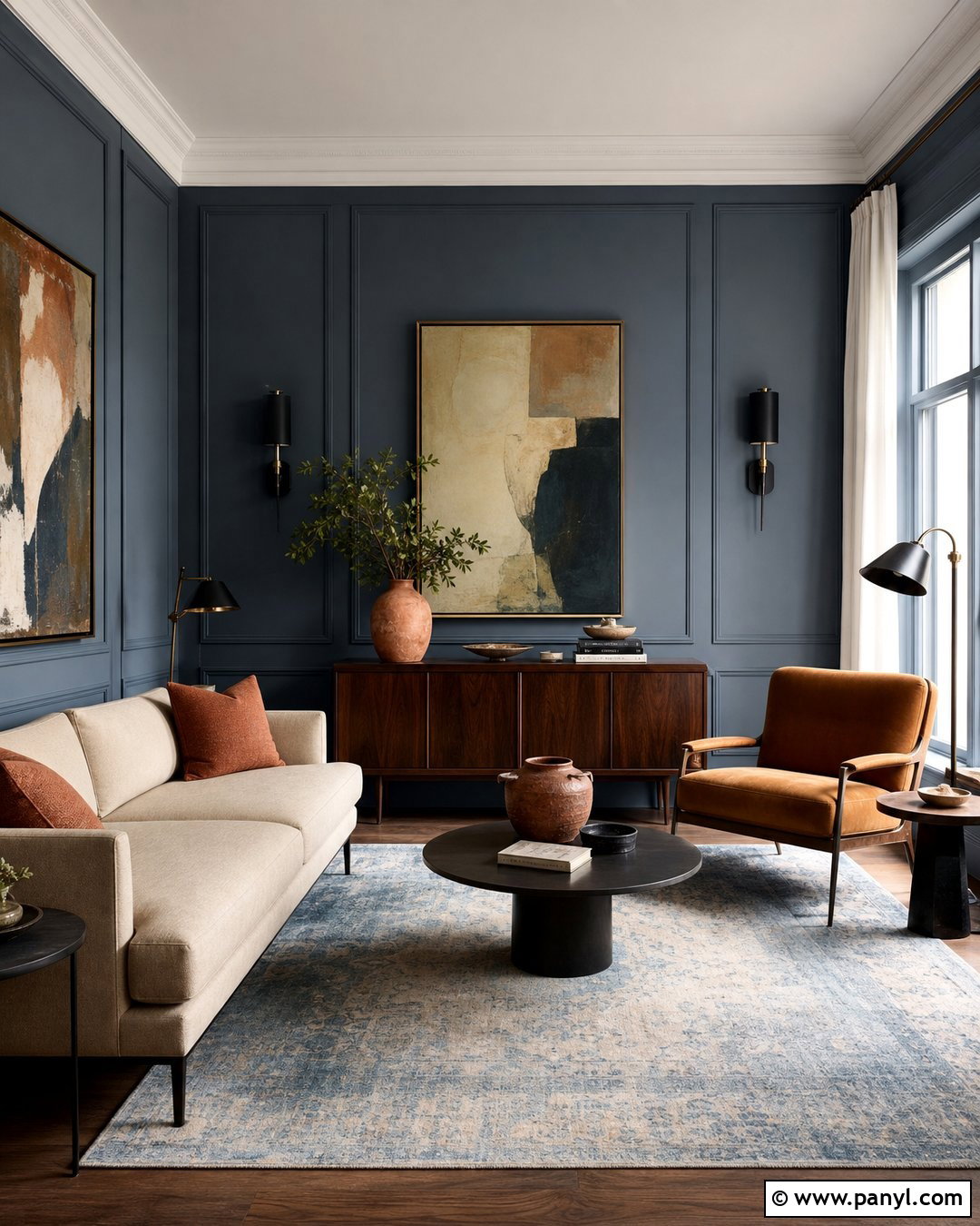 Blue Gray Drawing Room Wall Colour - 30 drawing room wall colour ideas
